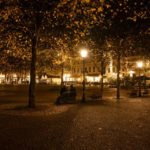 Wuppertaler Laurentiusplatz mit Adventsbeleuchtung