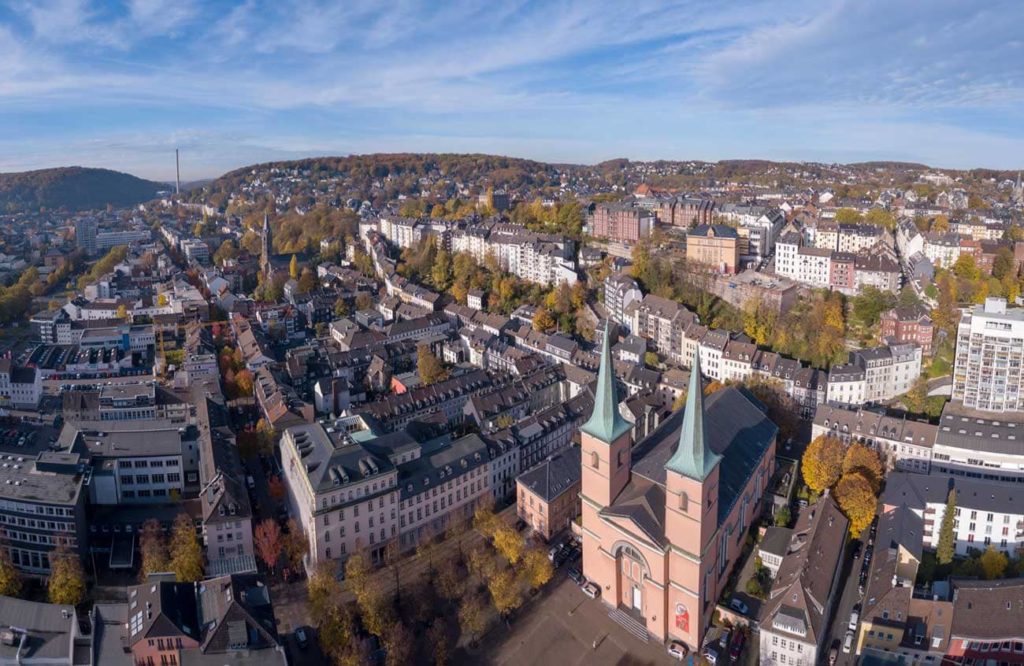 Luftaufnahme Luisenviertel Wuppertal