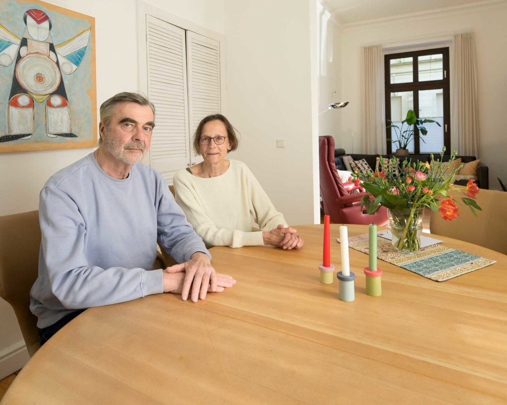 Ralf und Hanna Kahl in ihrer Wohnung im Luisenviertel